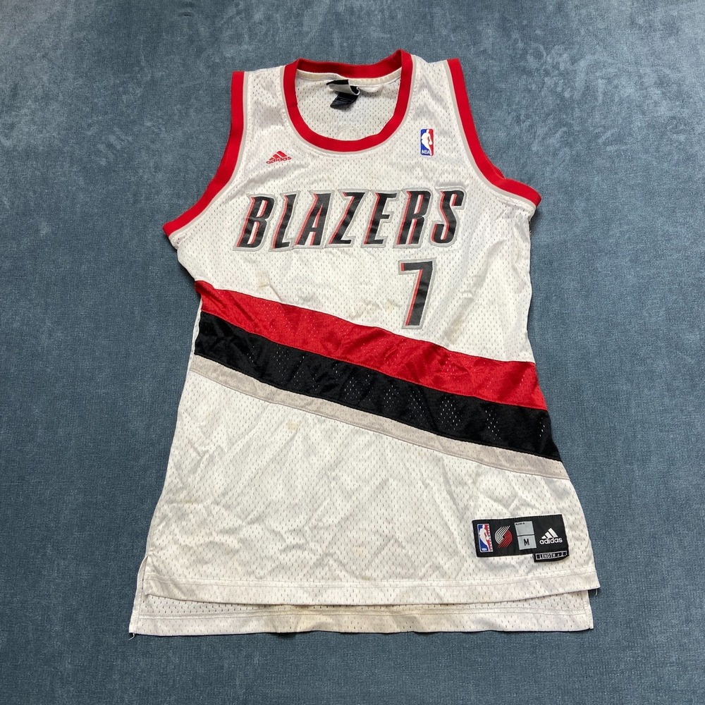 Adidas NBA Portland Trail Blazers Brandon Roy #7 Jersey Mens Medium White Red